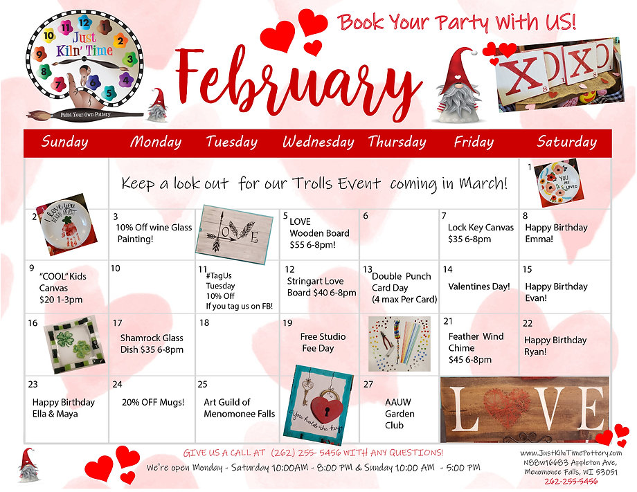 Just Kiln Time Calendar justkilntime